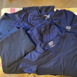4 Pairs, size XL, navy scrubs